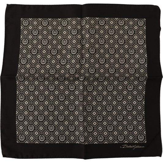 Dolce & GabbanaElegant Black Silk Men's Scarf WrapMcRichard Designer Brands£159.00