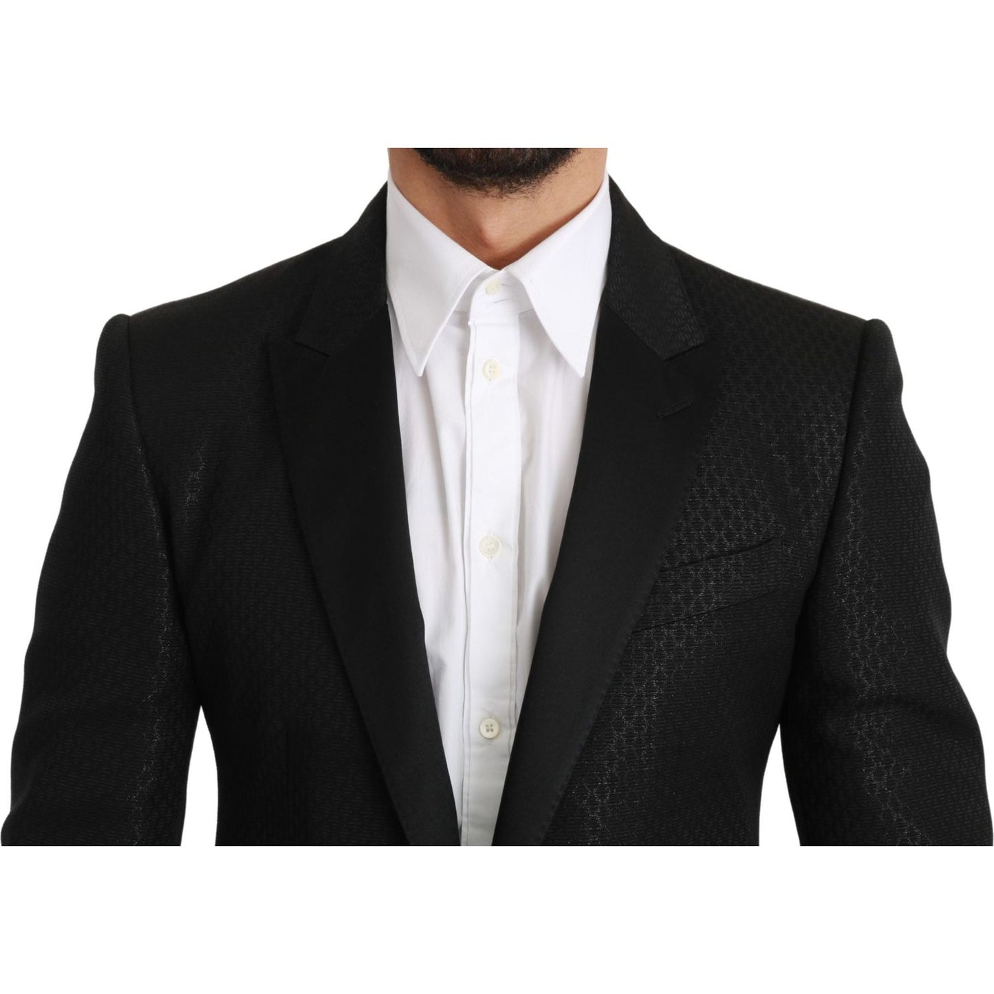 Dolce & Gabbana Slim Fit Martini Black Blazer Jacket Suit black-slim-fit-jacket-martini-blazer IMG_1016-scaled-33a89cb0-ced.jpg