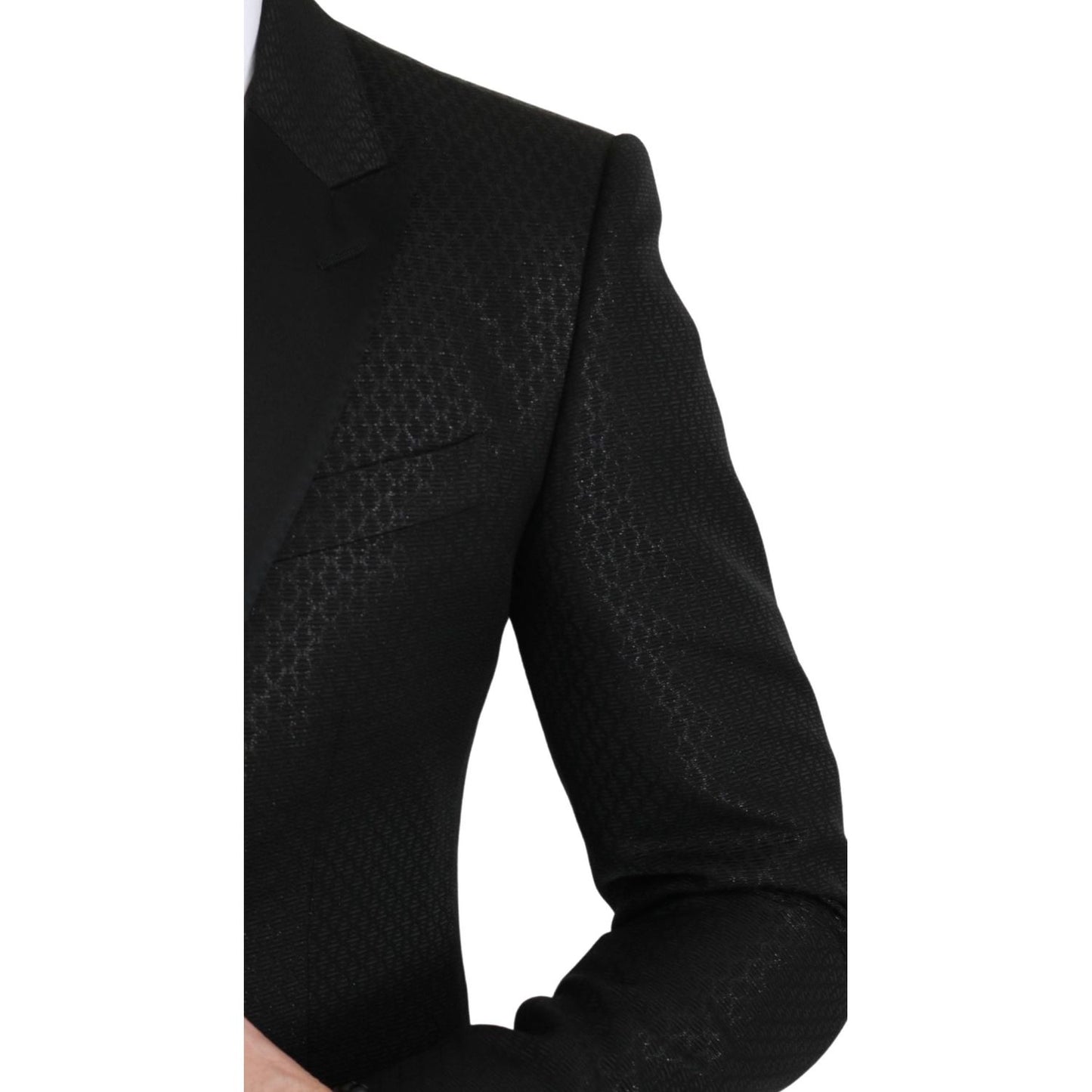 Dolce & Gabbana Slim Fit Martini Black Blazer Jacket Suit black-slim-fit-jacket-martini-blazer IMG_1017-scaled-4d85004d-fca.jpg