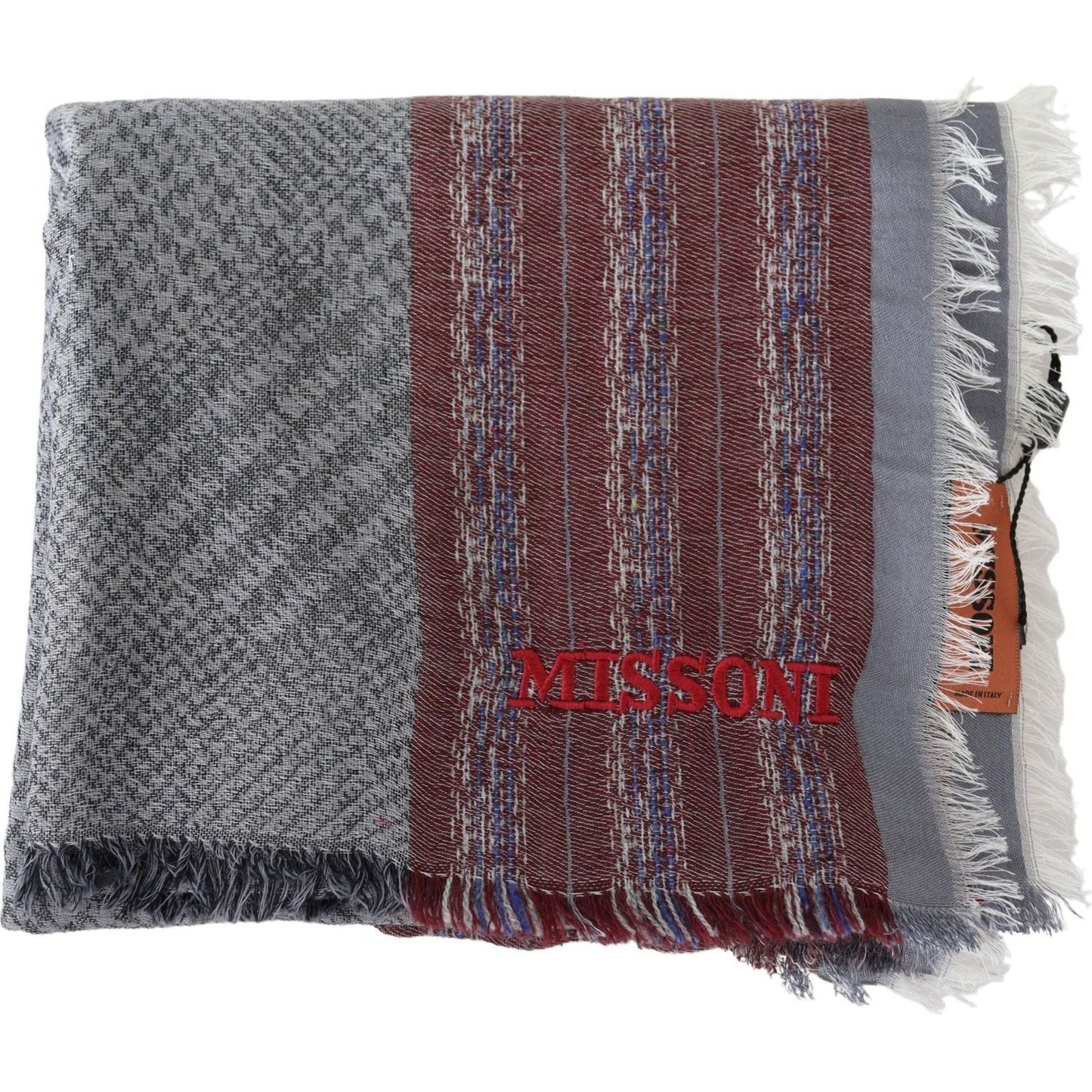Missoni Chic Multicolor Wool Blend Designer Scarf multicolor-wool-blend-patterned-unisex-neck-wrap-scarf