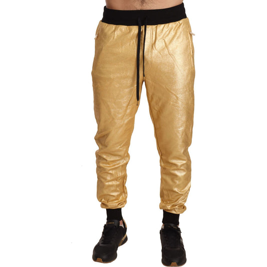 Dolce & Gabbana Gold Year of the Pig Sweatpants gold-pig-of-the-year-cotton-trousers-pants