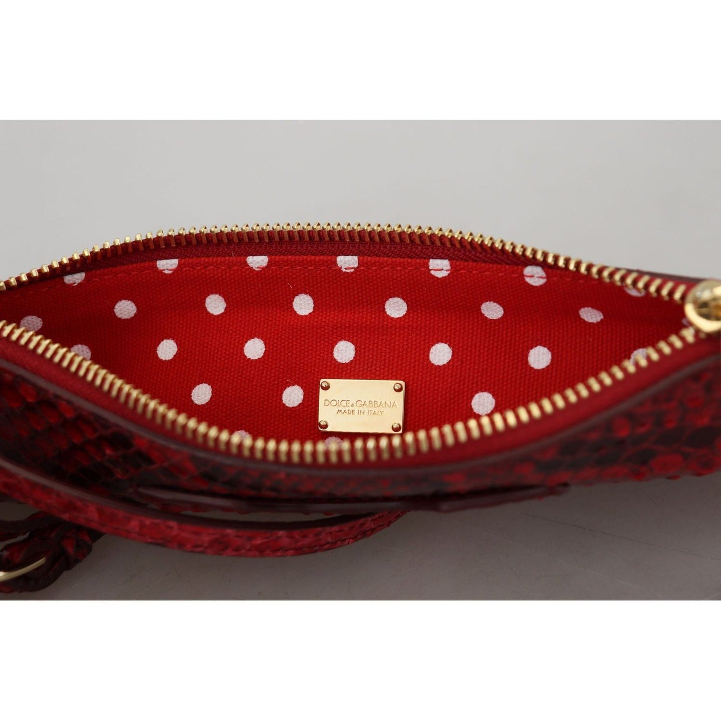 Dolce & GabbanaElegant Red Leather Ayers Snake ClutchMcRichard Designer Brands£469.00