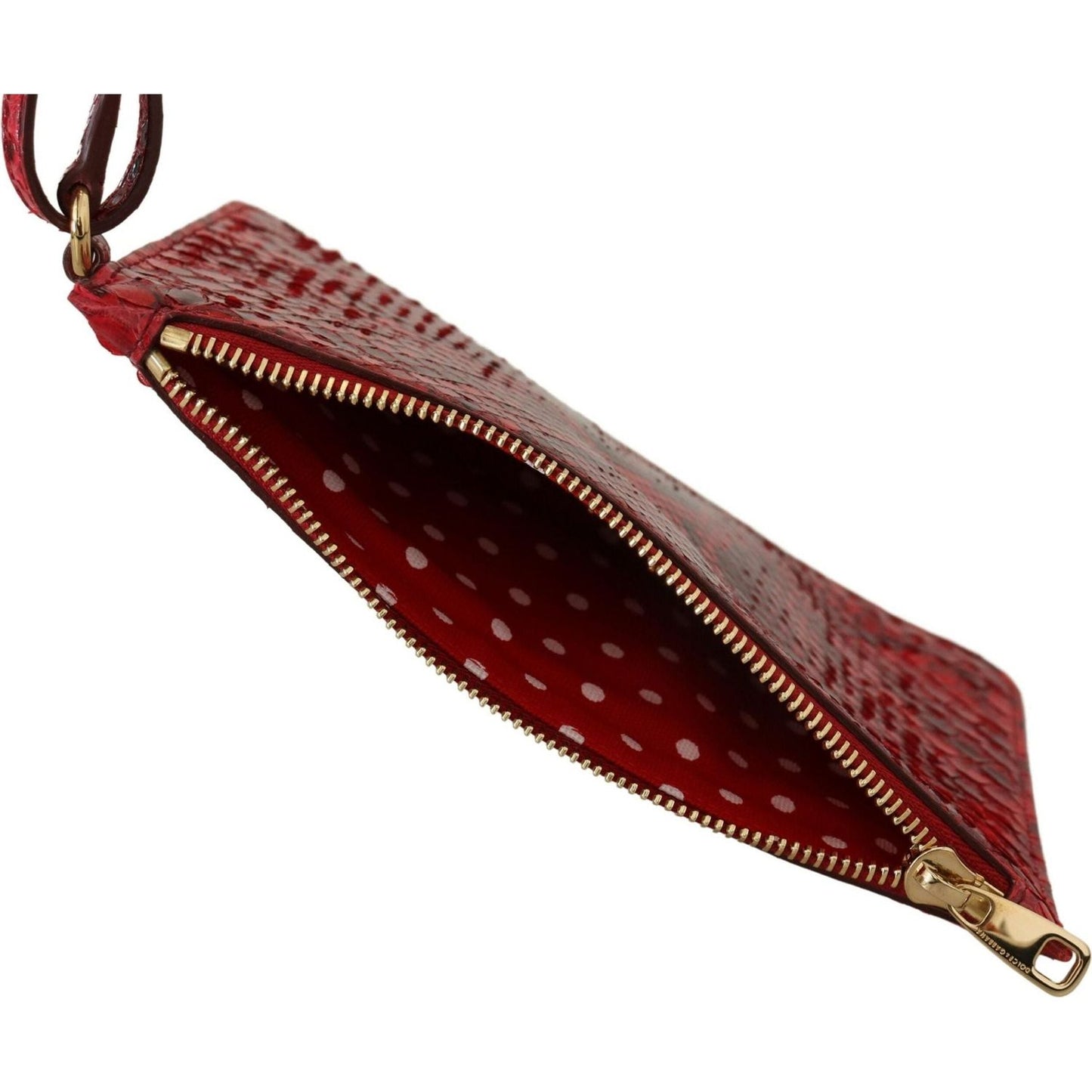 Dolce & GabbanaElegant Red Leather Ayers Snake ClutchMcRichard Designer Brands£469.00