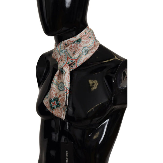 Dolce & Gabbana Majestic Silk Men's Scarf multicolor-majolica-patterned-scarf-shawl-scarf-1