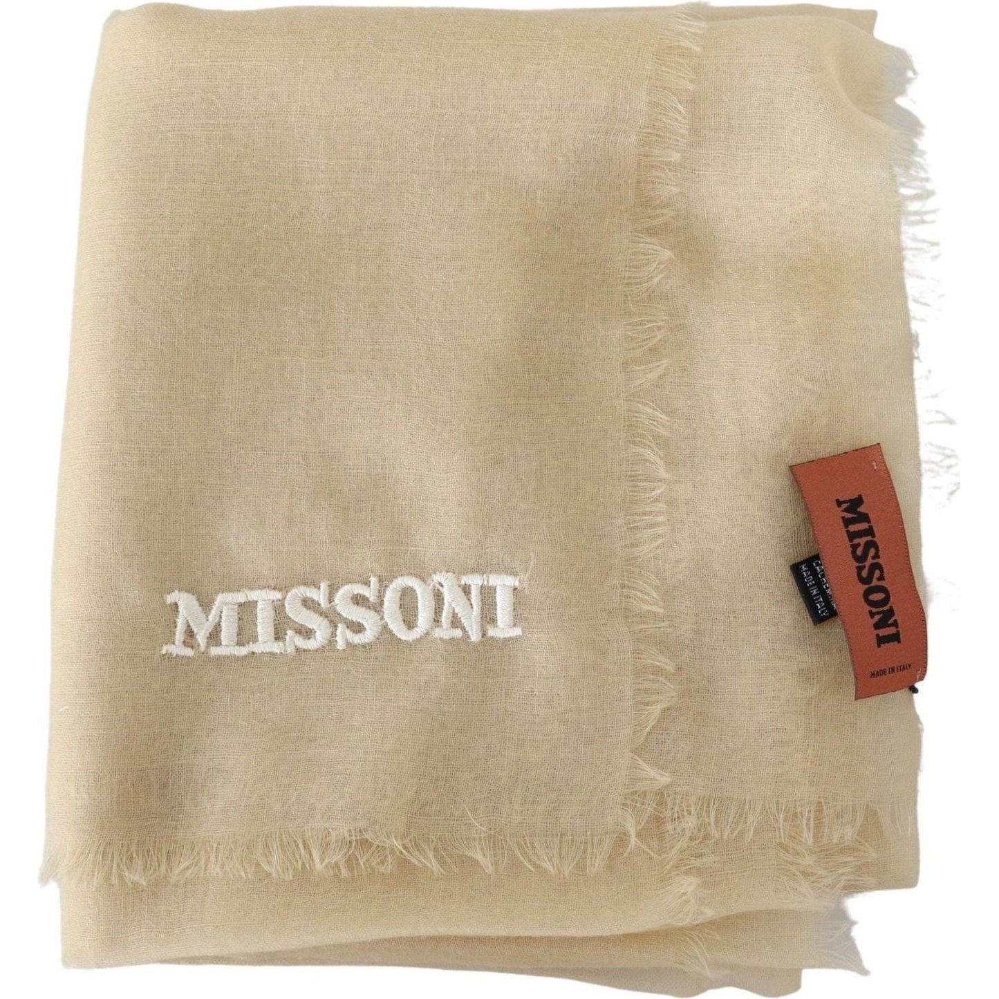 Missoni Elegant Cashmere Scarf in Beige beige-cashmere-unisex-neck-scarf IMG_1173-b4a0d34c-ea7.jpg