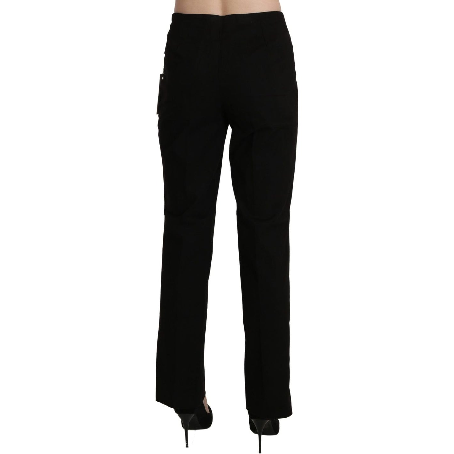 BENCIVENGA Elegant High Waist Straight Black Pants Jeans & Pants black-high-waist-straight-dress-trouser-pant