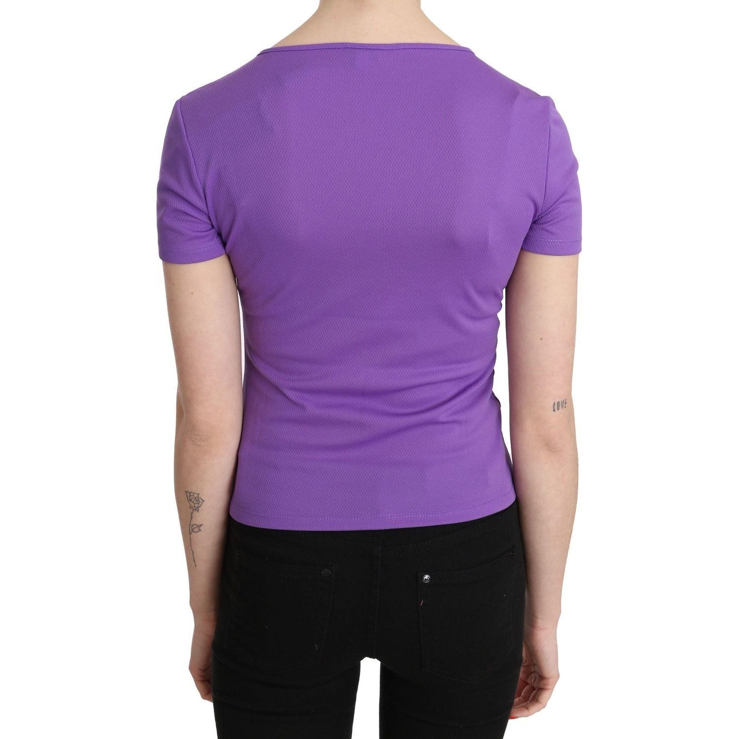 GF Ferre Chic Purple Casual Top for Everyday Elegance purple-100-polyester-short-sleeve-top-blouse IMG_1215-scaled-dc631a7d-617.jpg