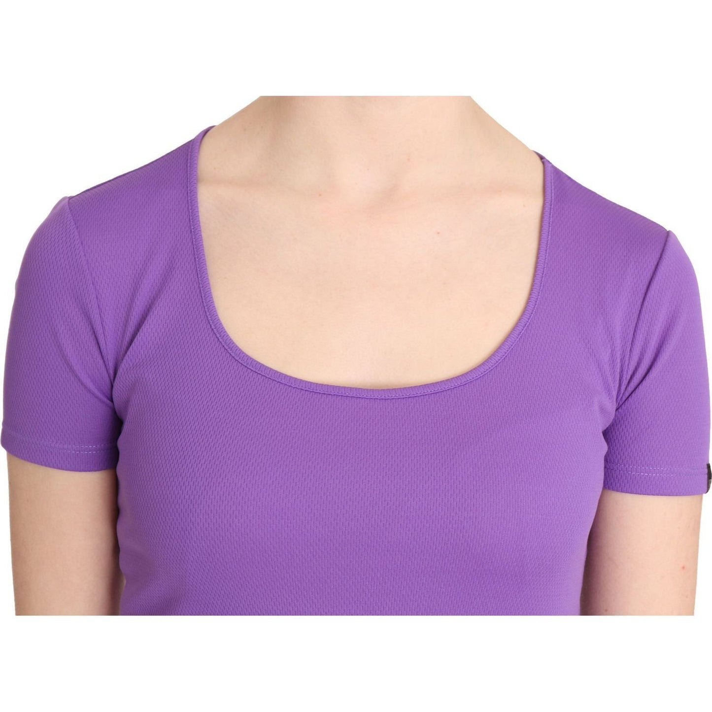 GF Ferre Chic Purple Casual Top for Everyday Elegance purple-100-polyester-short-sleeve-top-blouse