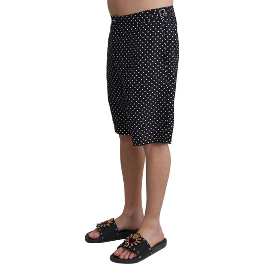Dolce & Gabbana Polka Dot Elegance Swim Trunks Boxer black-polka-dots-beachwear-shorts-swimwear IMG_1227-2-scaled-717ba6a1-241.jpg