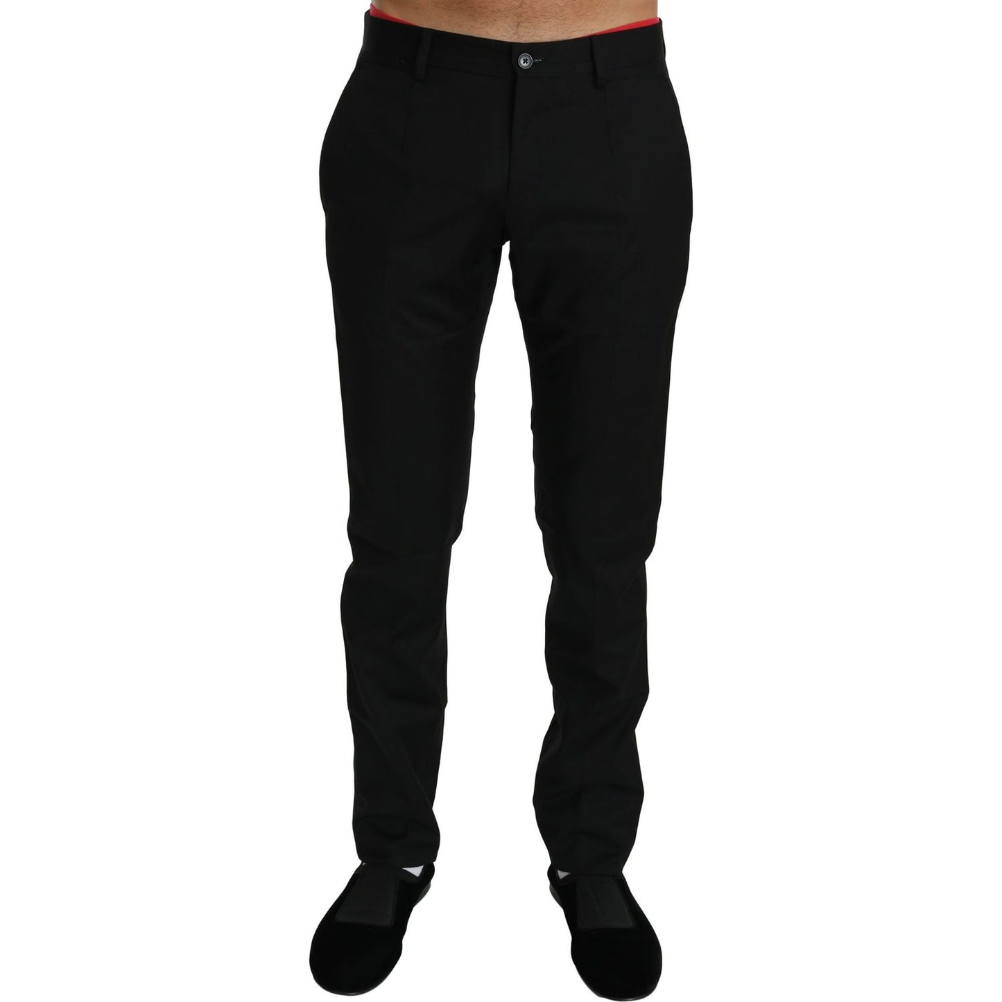 Dolce & Gabbana Elegant Black Wool Dress Pants Jeans & Pants black-dress-formal-trouser-mens-wool-pants IMG_1237-1-scaled-4a076817-1a9.jpg