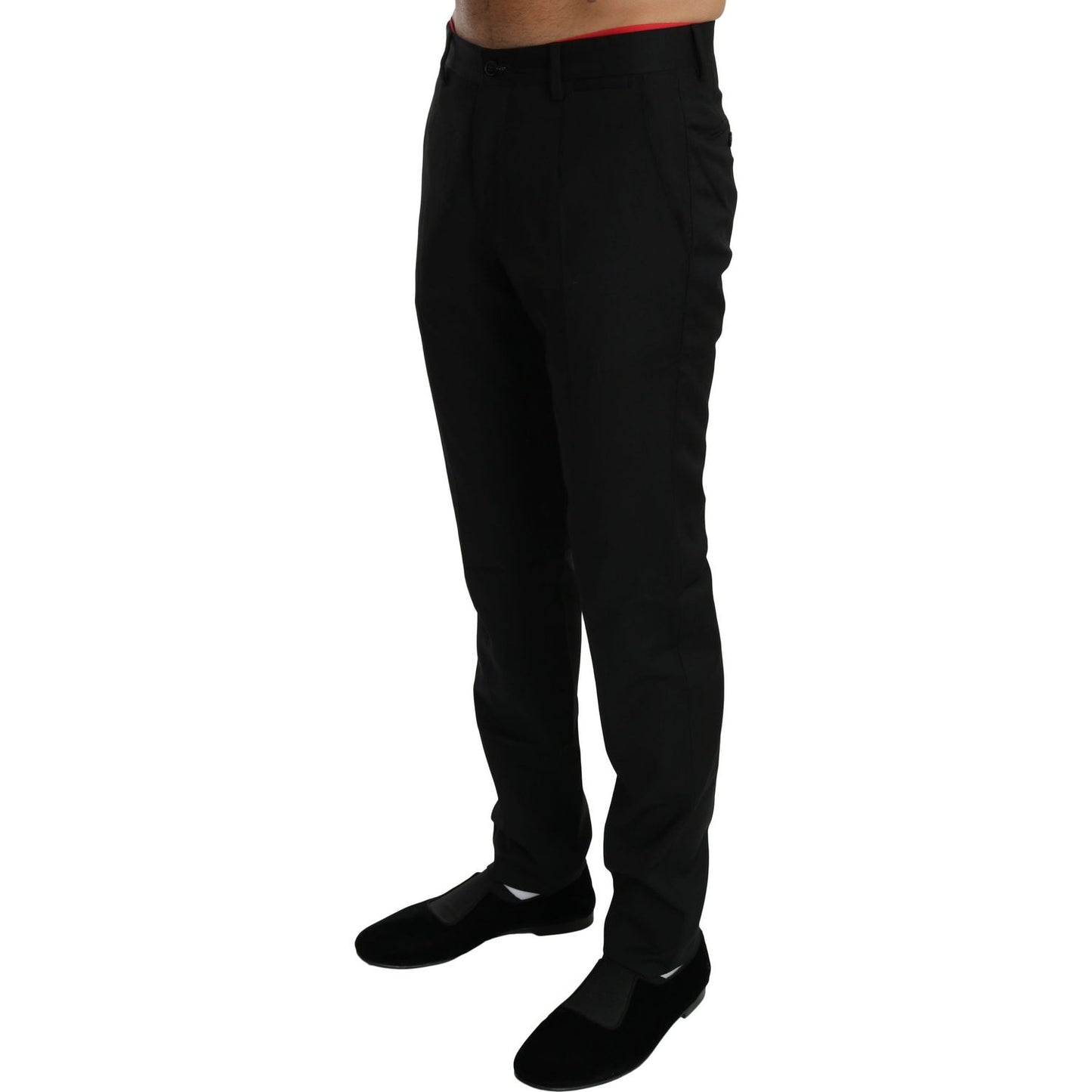 Dolce & Gabbana Elegant Black Wool Dress Pants Jeans & Pants black-dress-formal-trouser-mens-wool-pants IMG_1238-1-scaled-c5850ef4-45e.jpg