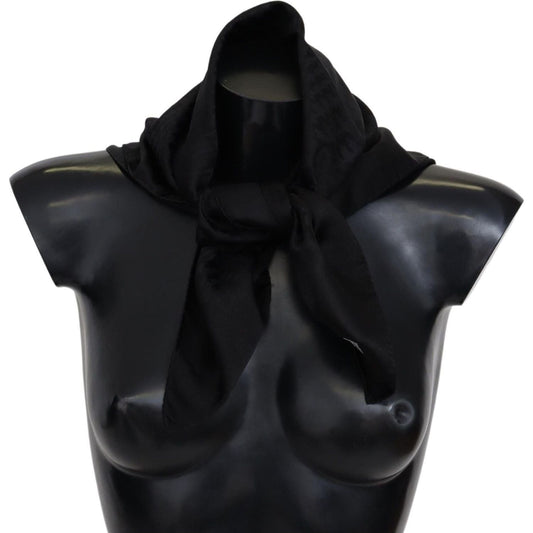 Missoni Elegant Black Wool Scarf with Logo Embroidery black-wool-knit-unisex-neck-wrap-shawl-scarf-1 IMG_1247-d4406e00-89e.jpg