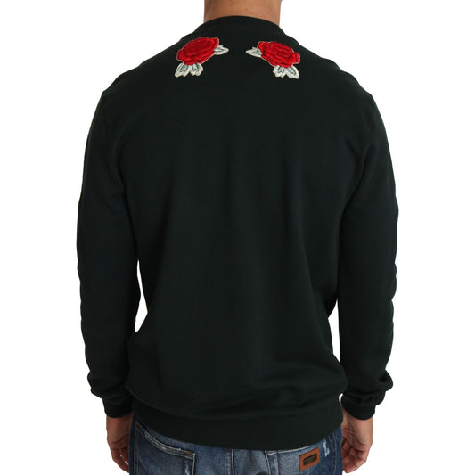 Dolce & GabbanaEmerald Cotton Sweater with Crystal EmbroideryMcRichard Designer Brands£1709.00