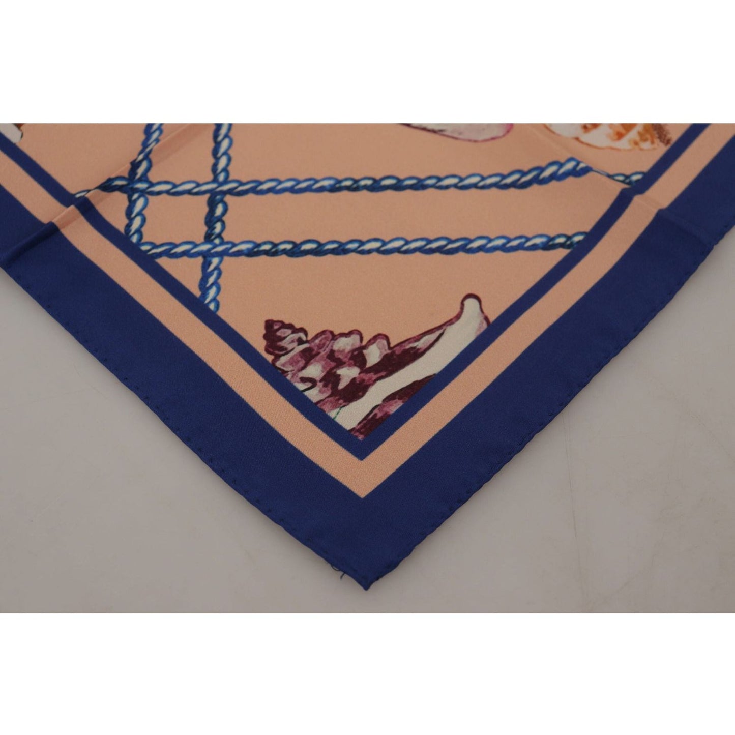 Dolce & Gabbana Elegant Multicolor Silk Men's Scarf silk-seashells-printed-square-handkerchief-scarf