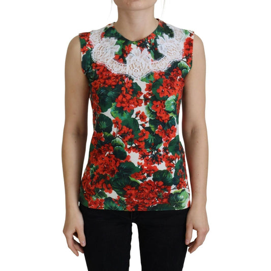 Chic Floral Print Tank Top Vest