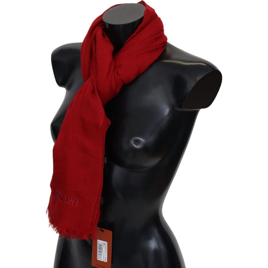 Missoni | Red Cashmere Unisex Neck Wrap Fringes Scarf | 219.00 - McRichard Designer Brands