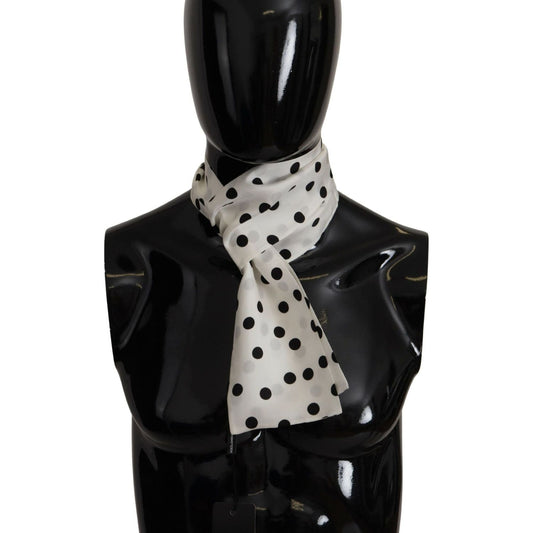 Dolce & GabbanaElegant Silk Mens Scarf in Black and WhiteMcRichard Designer Brands£159.00