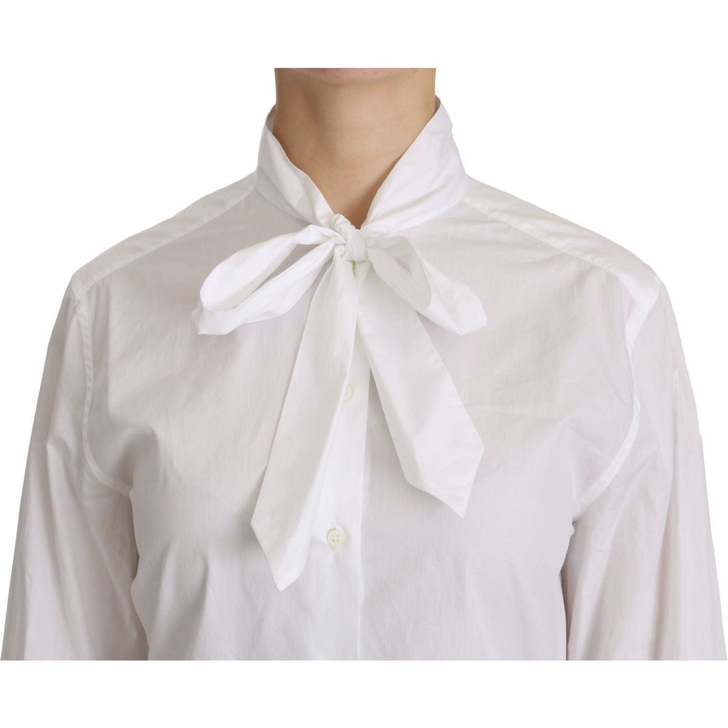 Dolce & Gabbana Elegant White Turtle Neck Polo Top white-turtle-neck-long-sleeve-polo-shirt