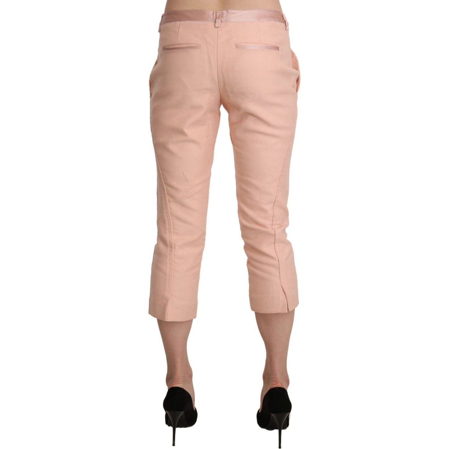 Ermanno Scervino Chic Pink Skinny Capri Pants pink-low-waist-skinny-cropped-capri-pants