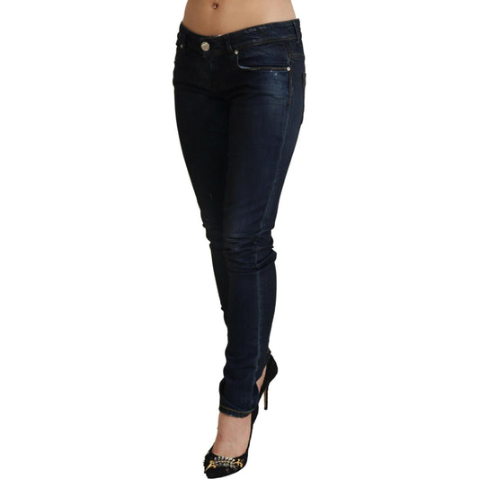 Acht Chic Slim Fit Cotton Denim Jeans blue-low-waist-slim-fit-women-denim-jeans