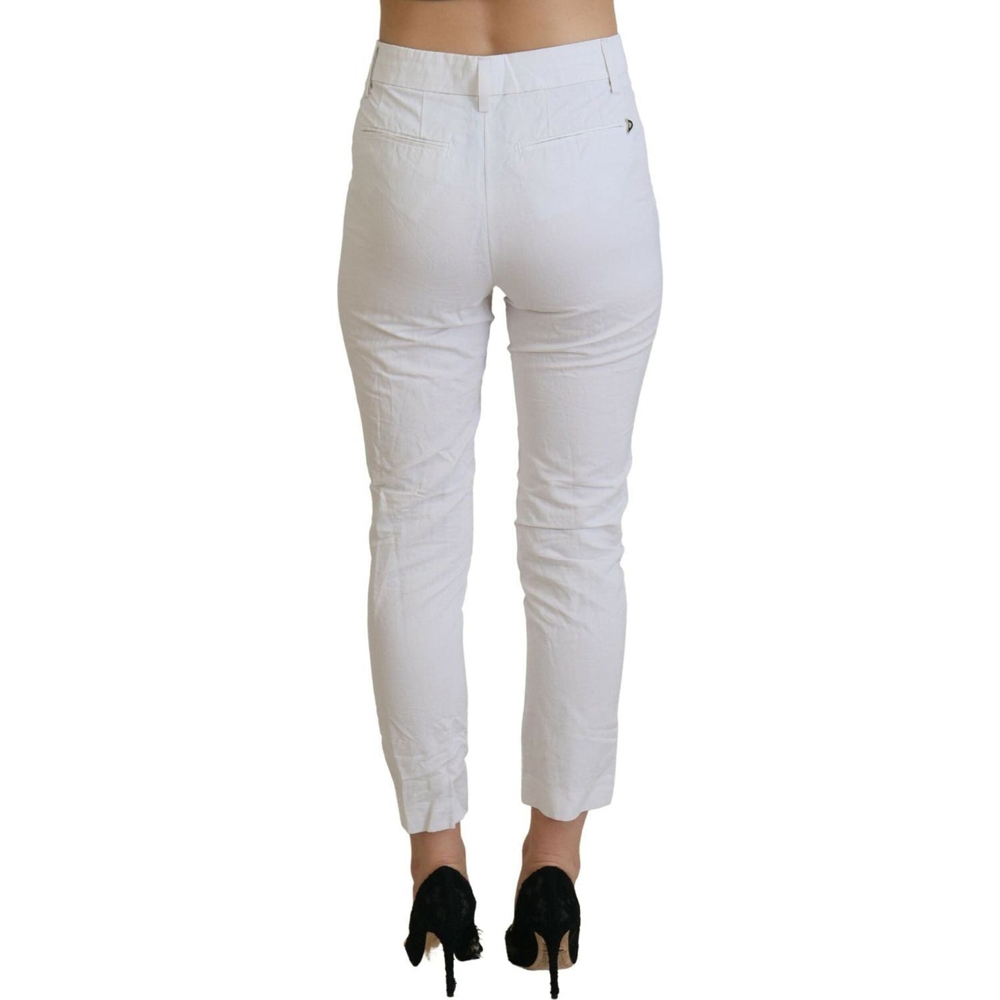 Dondup Elegant High Waist Tapered White Pants white-high-waist-tapered-women-pants IMG_1437-scaled-81d24fef-d7a.jpg
