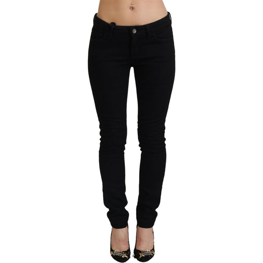 Dolce & Gabbana Elegant Black Slim Fit Denim Masterpiece black-cotton-low-waist-slim-fit-denim-jeans-2