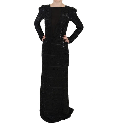John Richmond Black Silk Sheath Maxi Dress with Sequins black-silk-full-length-sequined-gown-dress IMG_1462-scaled-b12e0b86-f62.jpg