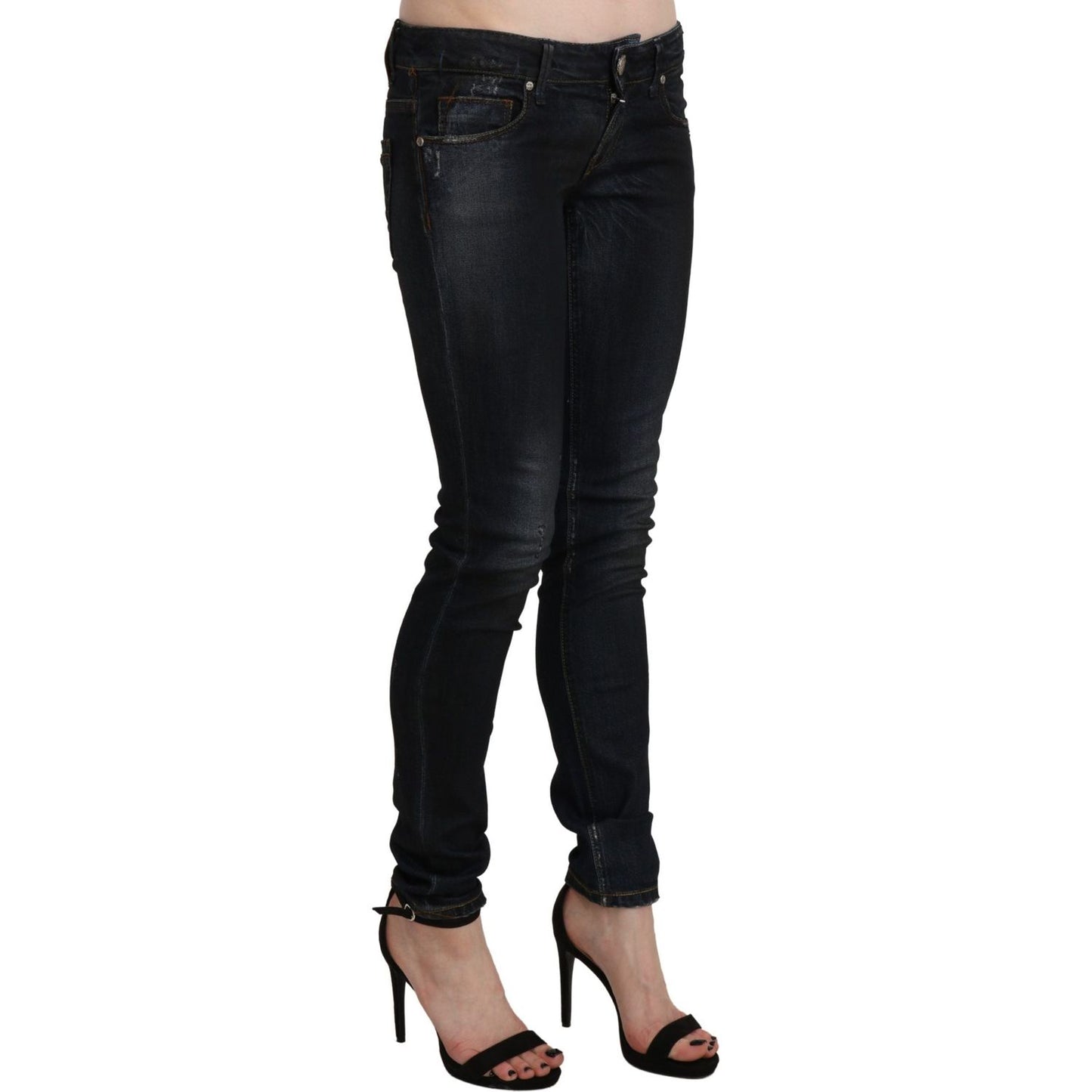 Acht Chic Low Waist Skinny Black Jeans Jeans & Pants black-washed-low-waist-skinny-denim-jeans