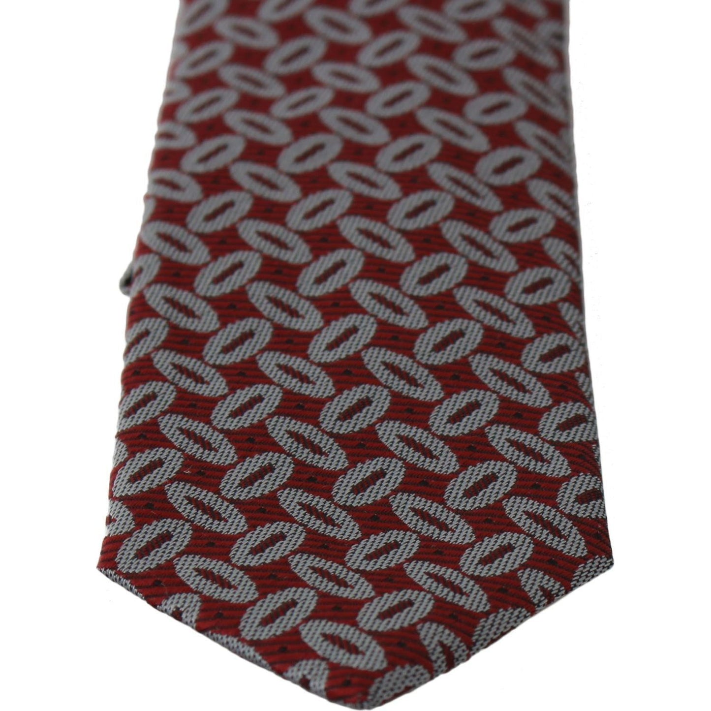 Dolce & Gabbana Elegant Red Printed Silk Neck Tie Necktie red-100-silk-printed-wide-necktie-men-tie IMG_1473-8f17cc65-5e3.jpg