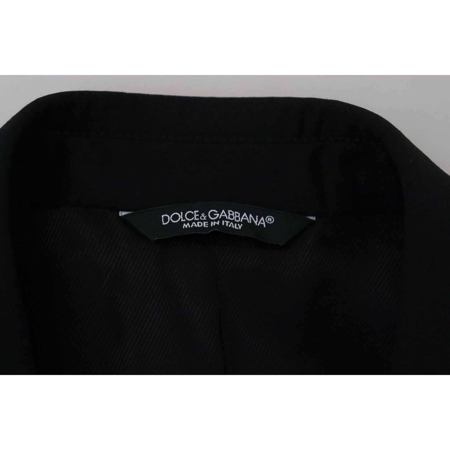 Dolce & Gabbana Elegant Martini Black Formal Blazer black-slim-fit-formal-martini-blazer-1