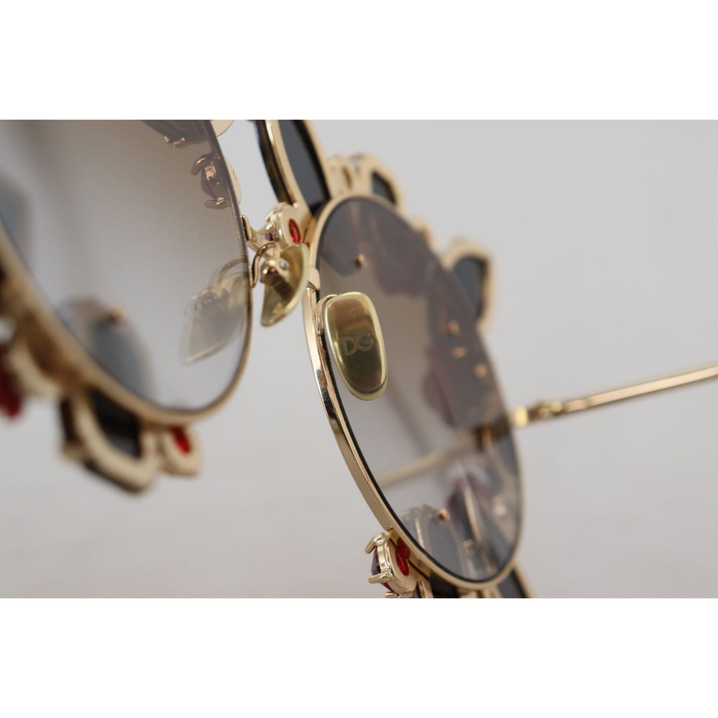 Dolce & Gabbana Elegant Round Rose-Embellished Sunglasses gold-metal-frame-roses-embellished-dg2207b-sunglasses IMG_1481-1-scaled-54840cbf-8e8.jpg