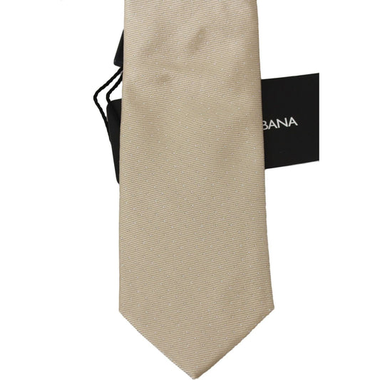 Dolce & Gabbana Elegant Light Brown Silk Necktie Necktie solid-light-brown-100-silk-classic-wide-necktie IMG_1525-scaled-c60d875e-967.jpg