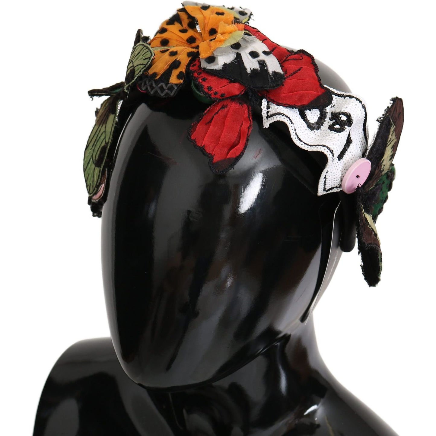 Dolce & Gabbana Elegant Silk Floral Butterfly Headband floral-butterfly-sequin-diadem-tiara-headband Diadem IMG_1535-scaled-09654518-c85.jpg