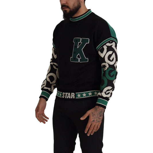 Dolce & GabbanaRegal Crewneck Pullover Sweater - Black & GreenMcRichard Designer Brands£629.00