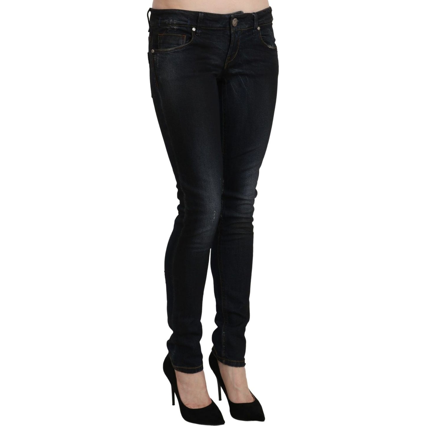 Acht Sleek Black Washed Skinny Jeans blue-washed-low-waist-skinny-denim-slim-trouser-1