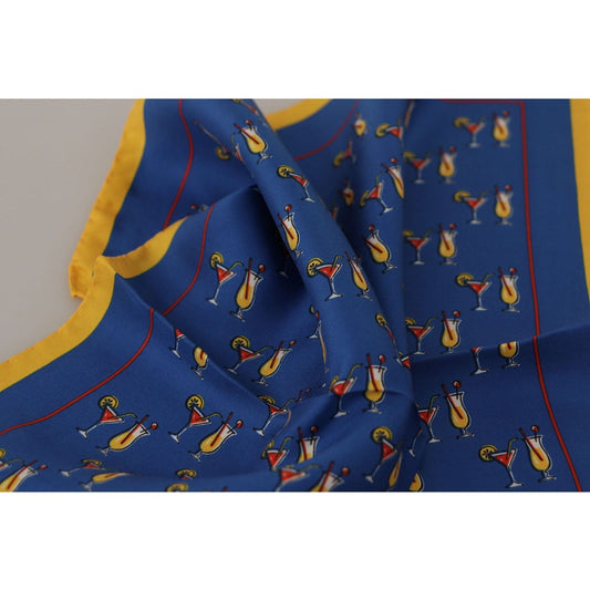 Dolce & Gabbana Elegant Multicolor Silk Men's Scarf multicolor-printed-dg-logo-square-handkerchief-scarf