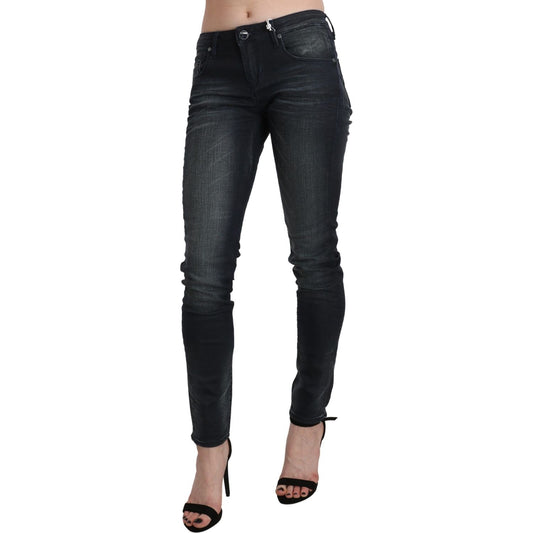 Acht Elegant Low Waist Skinny Black Jeans Jeans & Pants black-washed-low-waist-skinny-denim-trouser