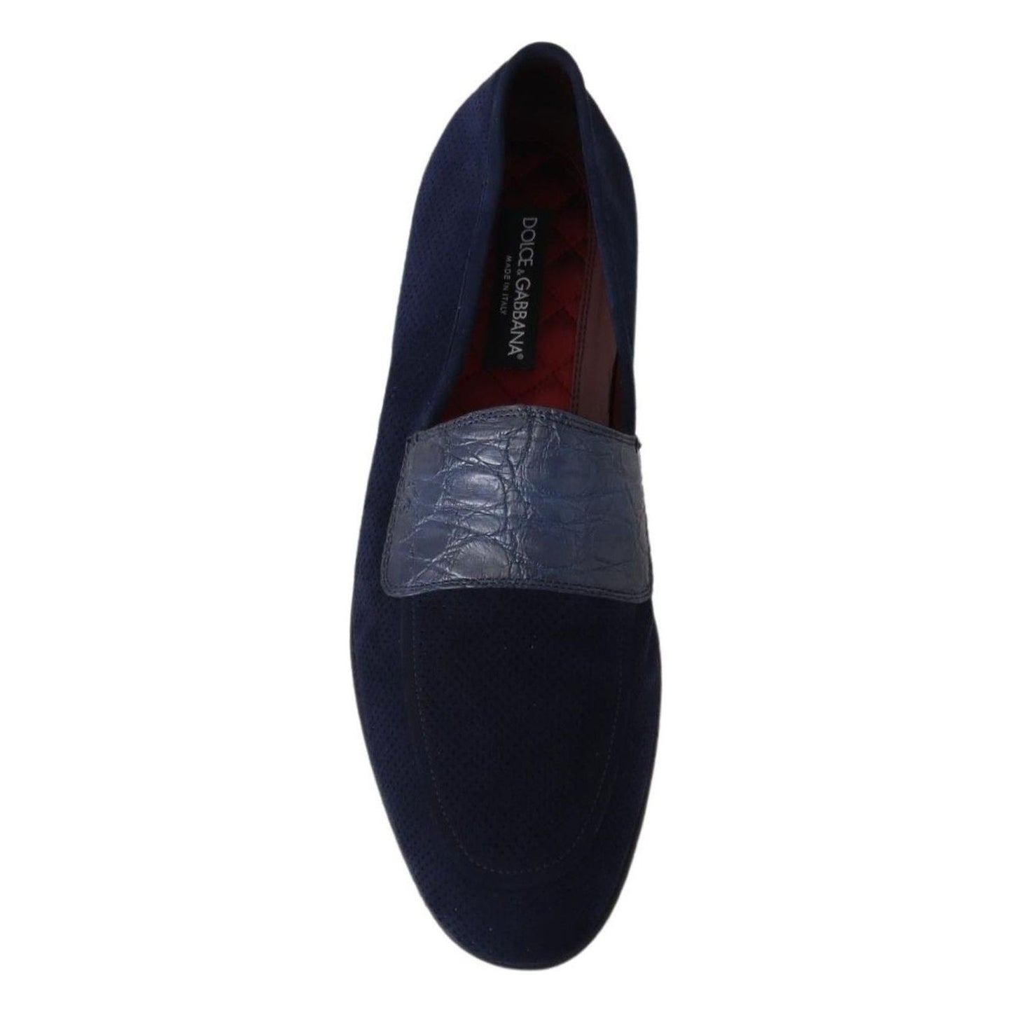Dolce & GabbanaElegant Blue Suede Leather LoafersMcRichard Designer Brands£529.00