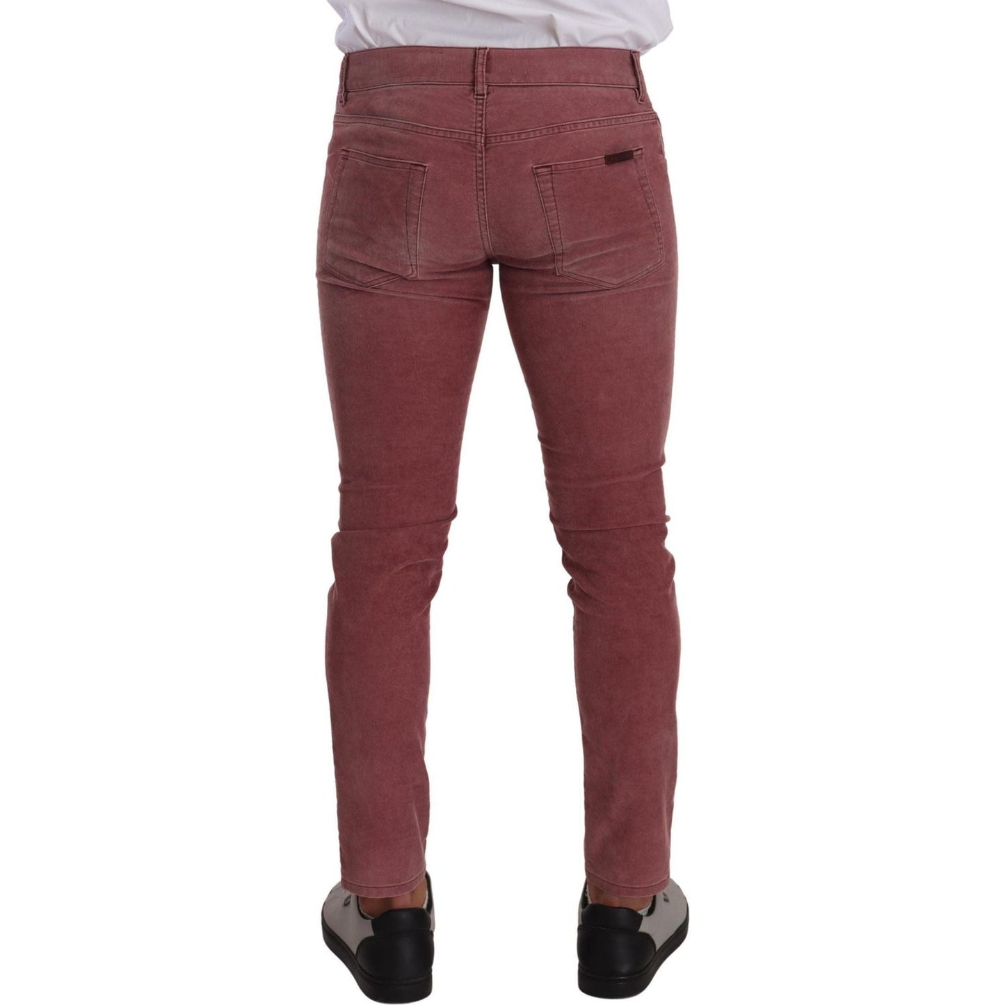 Dolce & Gabbana Elegant Slim Fit Corduroy Jeans pink-corduroy-cotton-skinny-men-denim-jeans IMG_1591-scaled-a55f3f82-637.jpg