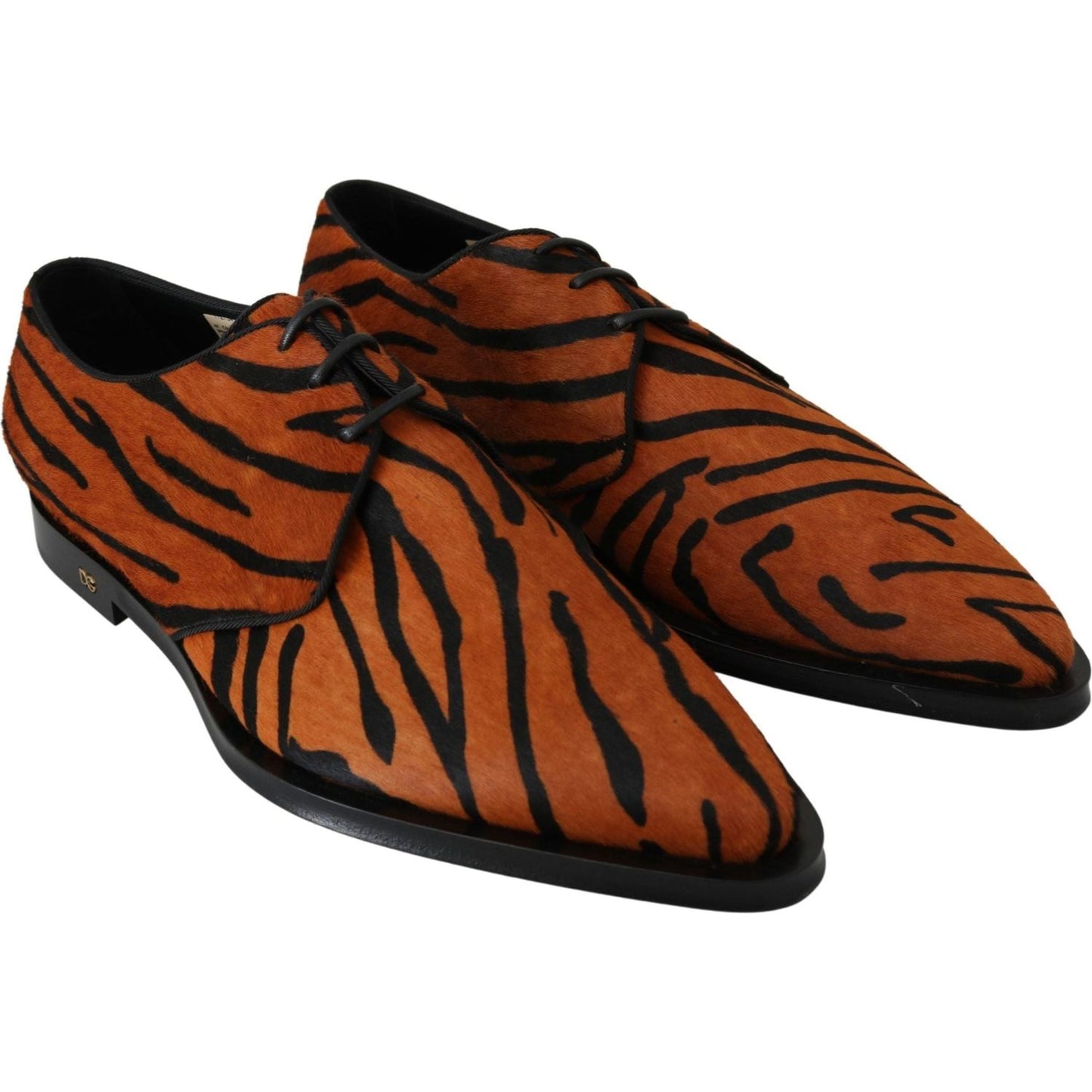 Dolce & Gabbana Tiger Pattern Dress Shoes with Pony Hair orange-pony-hair-formal-dress-broque-shoes-1 IMG_1614-scaled-58db48c5-e90.jpg