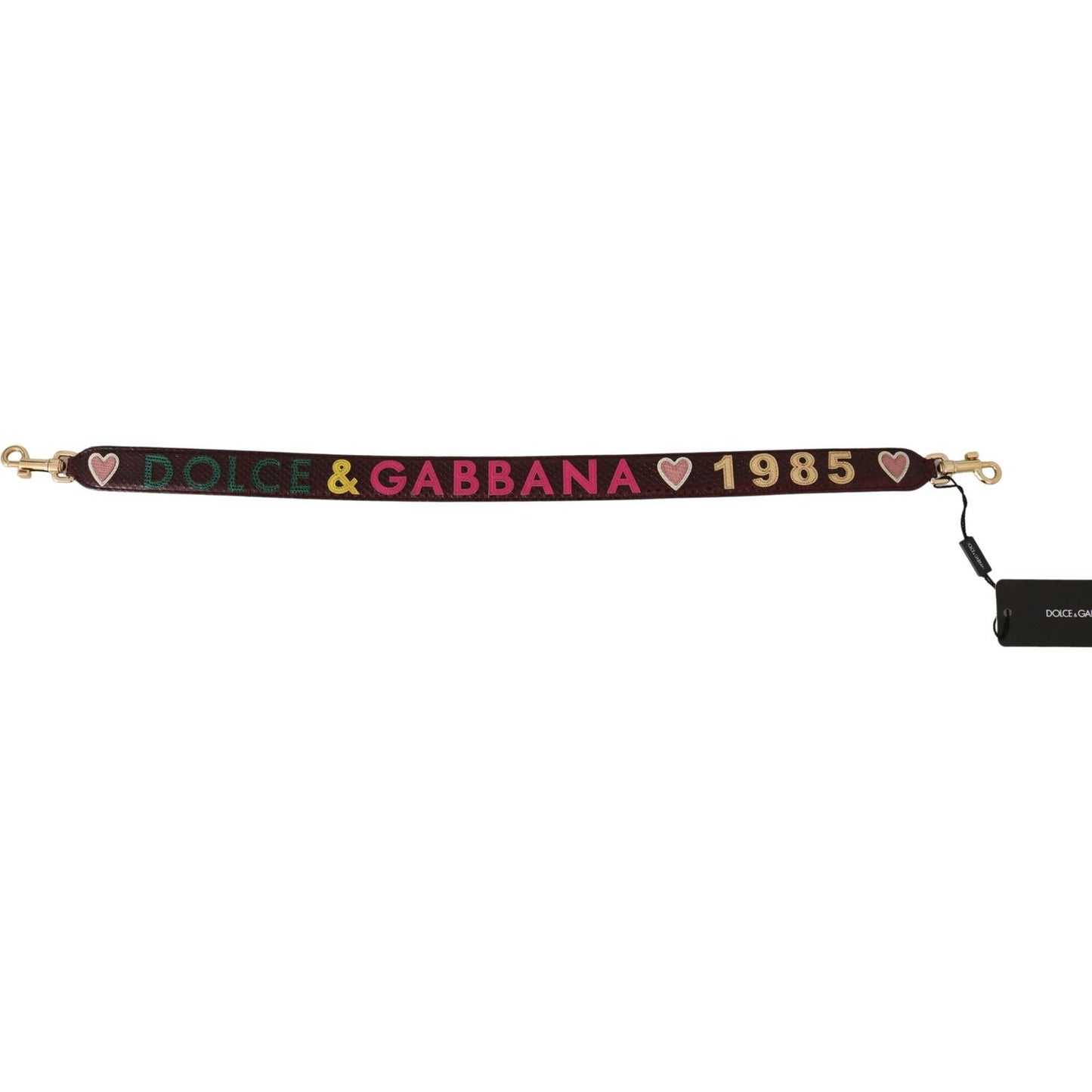 Dolce & Gabbana Exquisite Bordeaux Shoulder Strap Accessory Handbags, Wallets & Cases bordeaux-exotic-skin-leather-belt-shoulder-strap