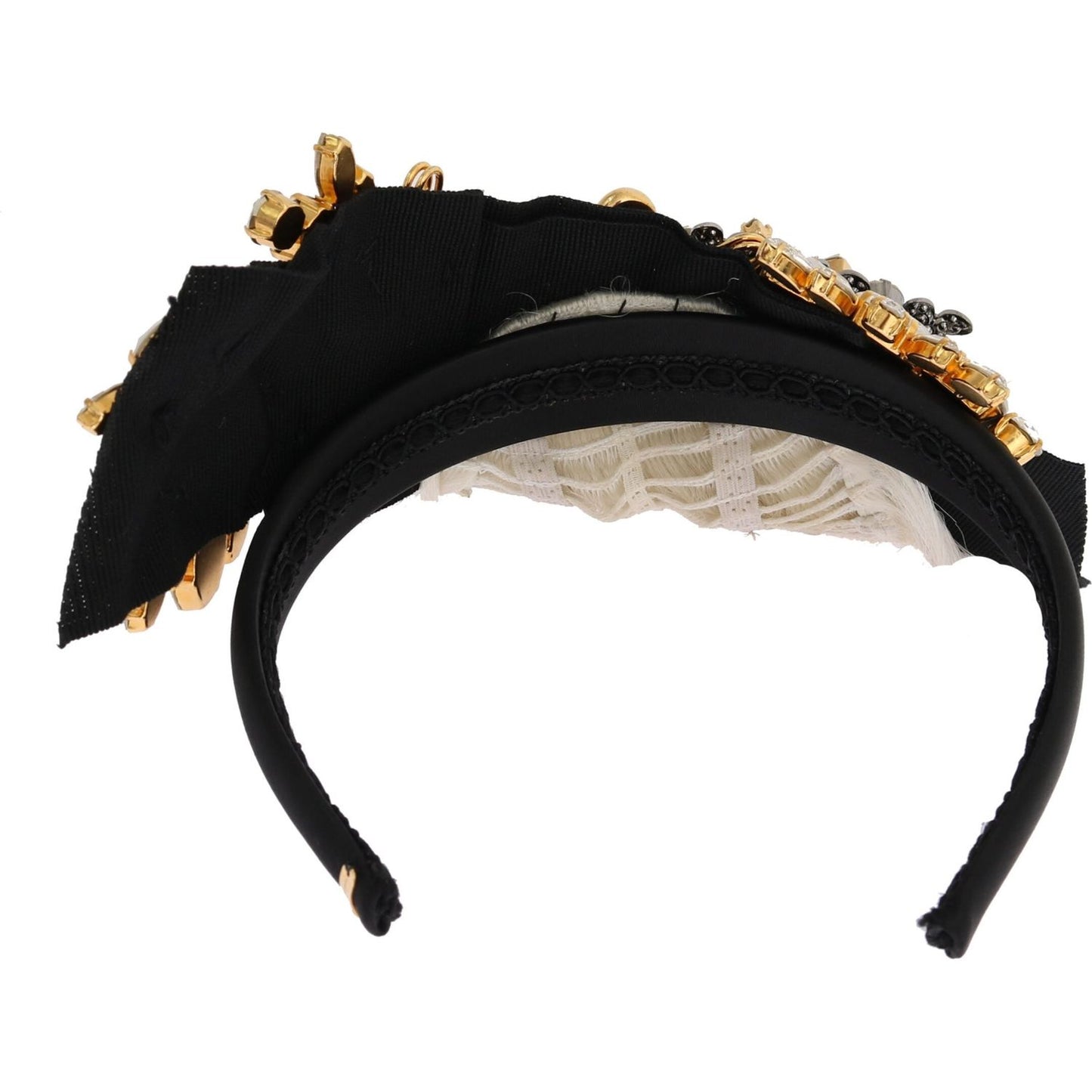 Dolce & GabbanaElegant Black Crystal Headband DiademMcRichard Designer Brands£1239.00