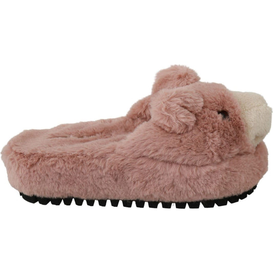 Dolce & Gabbana Chic Pink Bear House Slippers by D&G pink-bear-house-slippers-sandals-shoes