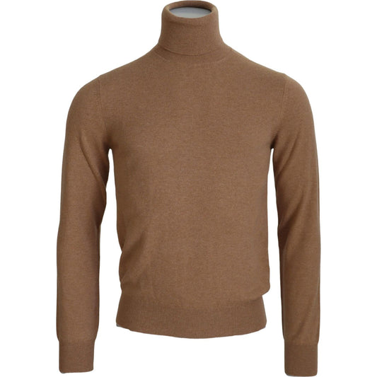 Dolce & Gabbana Beige Cashmere Turtleneck Pullover Sweater MAN SWEATERS beige-cashmere-turtleneck-pullover-sweater-1 IMG_1724-scaled-bf18bfd2-98b.jpg