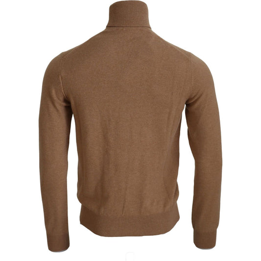 Dolce & Gabbana Beige Cashmere Turtleneck Pullover Sweater MAN SWEATERS beige-cashmere-turtleneck-pullover-sweater-1