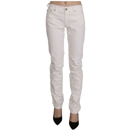 Dondup Chic White Skinny Cotton Blend Pants white-cotton-stretch-skinny-casual-denim-pants-jeans IMG_1762-scaled-61ebe9c7-145.jpg