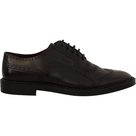 Dolce & Gabbana Elegant Purple Leather Derby Formal Shoes purple-leather-oxford-wingtip-formal-shoes IMG_1766-scaled-6f92f003-bea.jpg