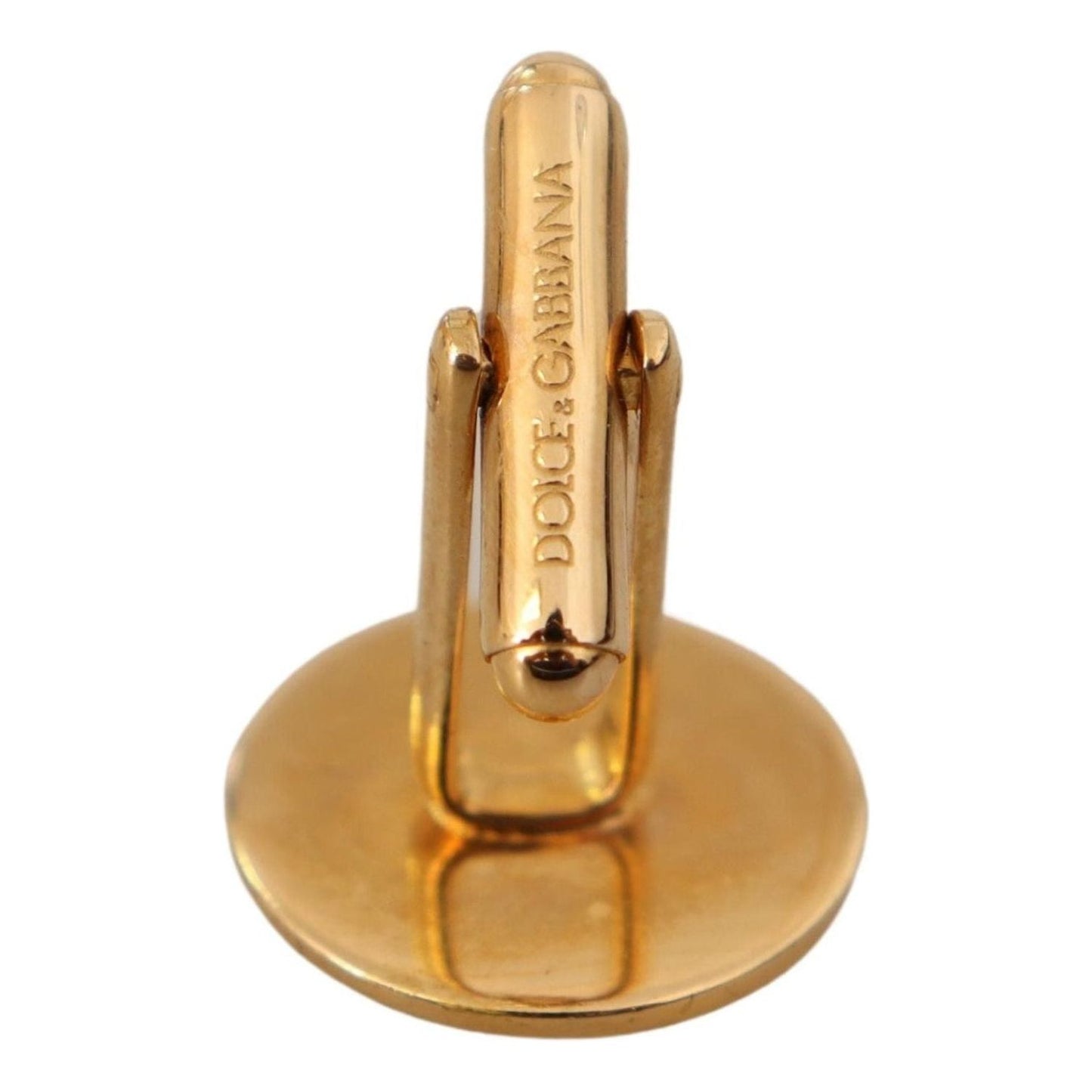 Dolce & Gabbana Elegant Gold-Plated Round Cufflinks gold-plated-brass-round-pin-men-cufflinks-1 Cufflinks IMG_1779-54ba9806-d6a.jpg