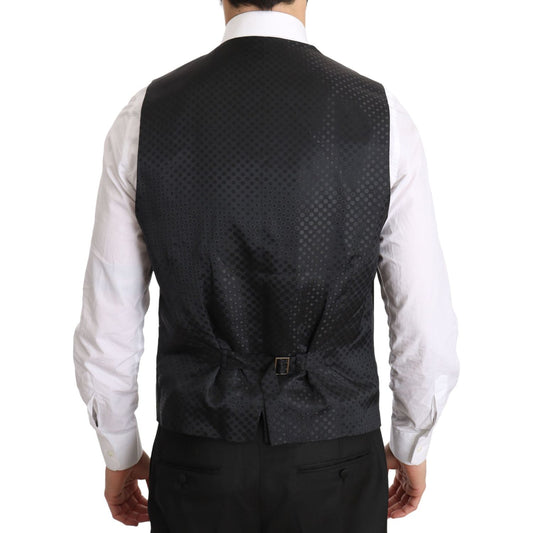 Dolce & Gabbana Elegant Gray Formal Vest - Regular Fit gray-gilet-staff-regular-fit-formal-vest