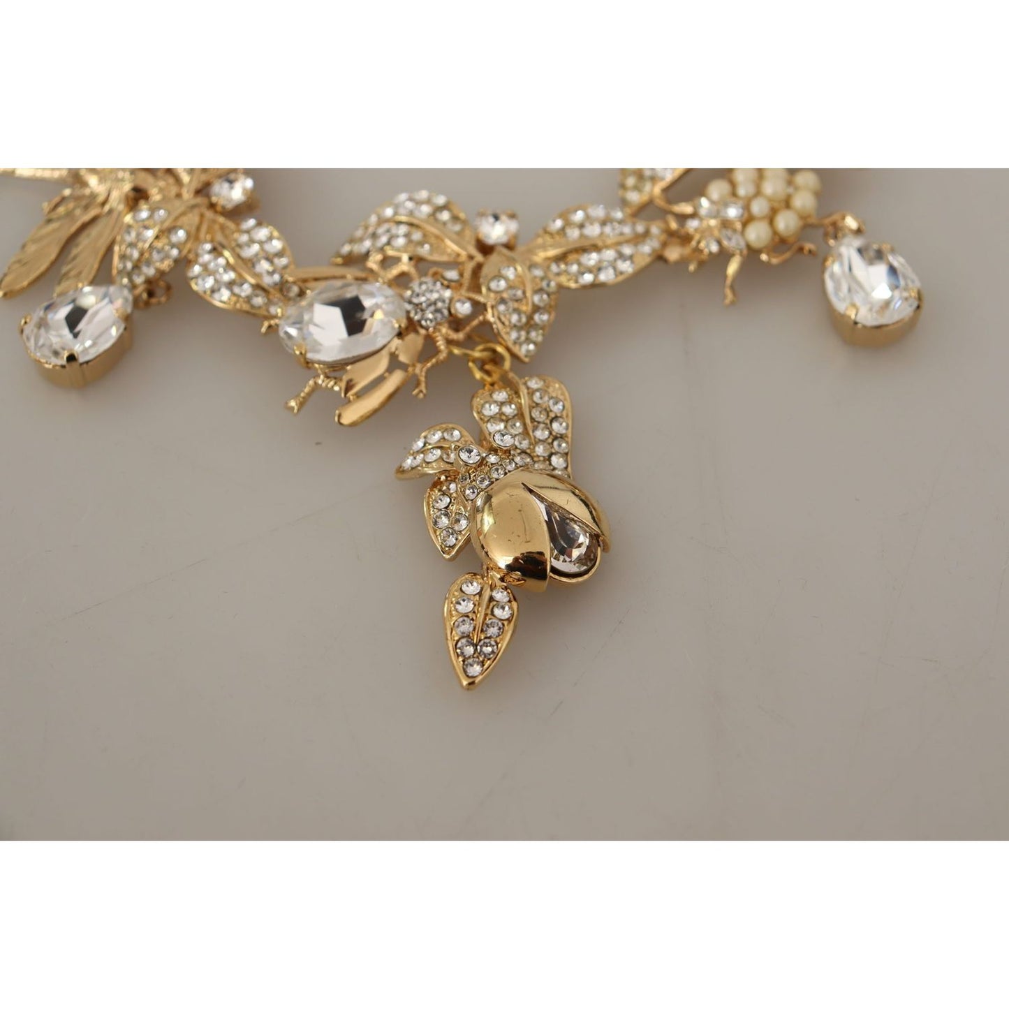 Dolce & Gabbana Elegant Sicily Floral Bug Statement Necklace gold-brass-floral-sicily-crystal-statement-necklace WOMAN NECKLACE IMG_1869-scaled-0d45e4cf-385.jpg